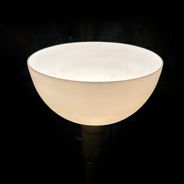 1950s 1950s Restored Rattan & Mahogany Hourglass Side Table Torchiere Floor Lamp For Sale - Image 5 of 8