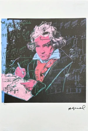After Andy Warhol, Beethoven - Pink-Black, 1980s, Lithograph