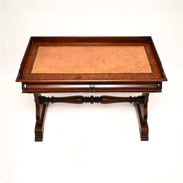 Antique William IV Leather Top Writing Table, 1830 For Sale - Image 6 of 11
