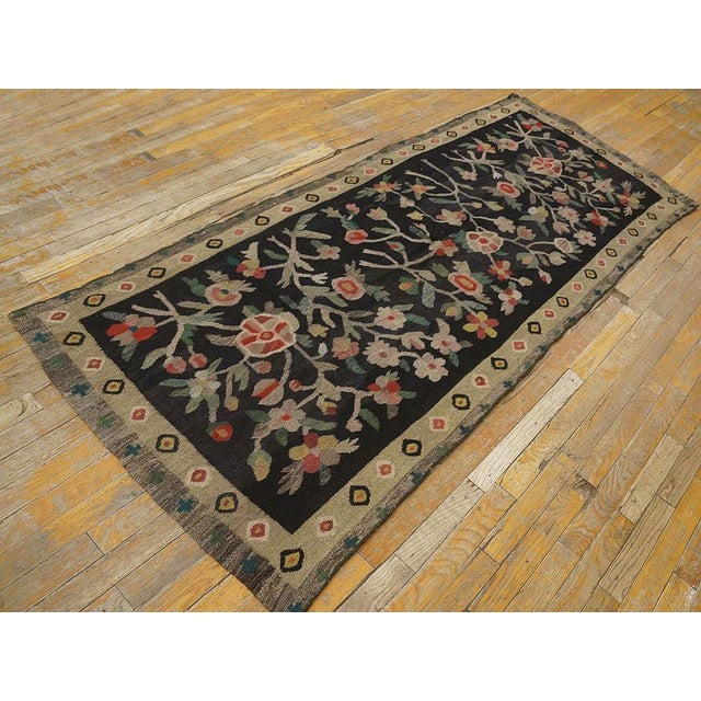Antique European Besserabian rug, size: 3'0" x 7'3".