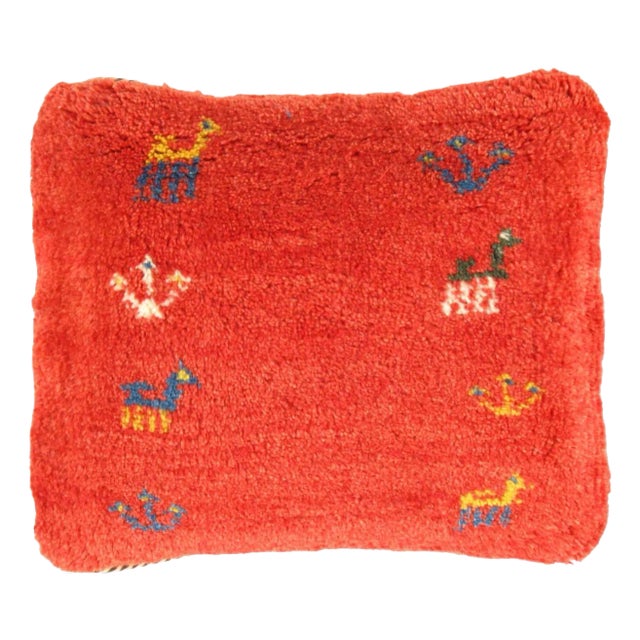 Pasargad DC Fine Hand Knotted Persian Gabbeh Pillow For Sale