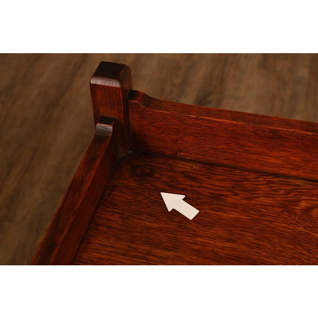Stickley Brothers Antique Mission Oak Magazine Stand Bookcase For Sale - Image 18 of 18