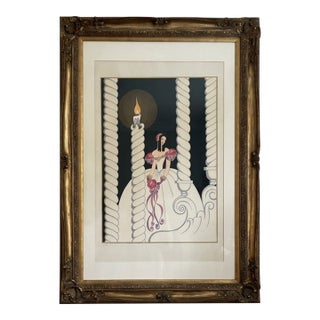 1980s Erté "La Traviata" Signed & Numbered Limited Edition Serigraph in Ornate Gilt Frame For Sale