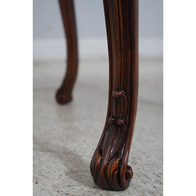 Karges French Walnut Round Lamp Table For Sale - Image 10 of 12