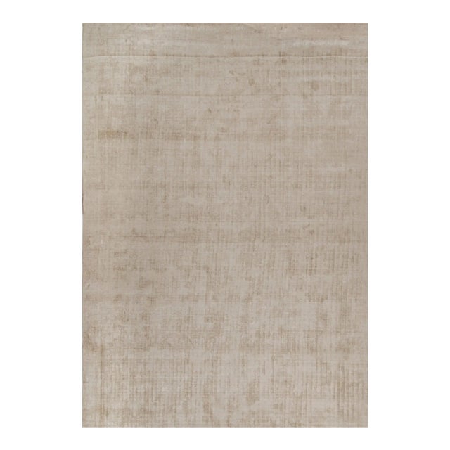 Rug & Kilim’s Modern Rug in Solid Beige - 12x17 For Sale