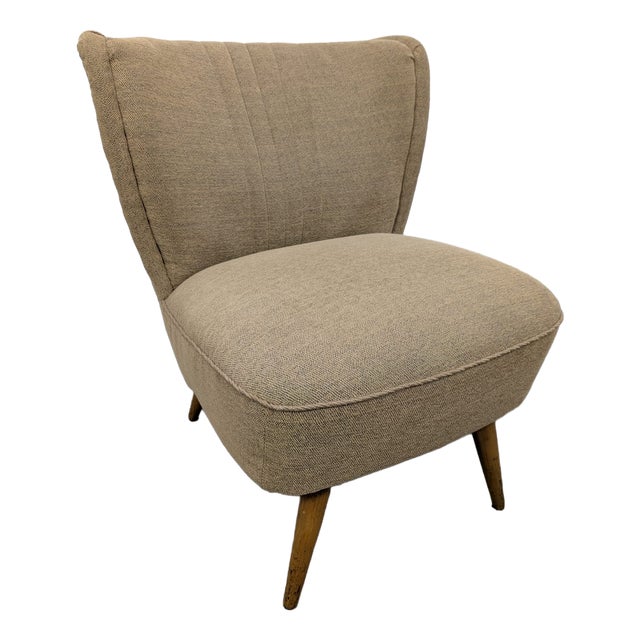 Vintage Club Armchair in Beige Fabric, 1960s For Sale