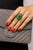 Late 20th Century Bochic “Capri” Vintage Natural Diamond & Emerald Retro Ring Set In 18K & Silver For Sale - Image 5 of 13