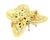 Vintage Garnet 14k Yellow Gold Filigree Butterfly Brooch For Sale - Image 4 of 5