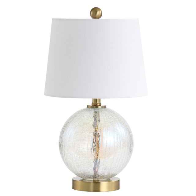 2020s Orb Base Table Lamp - Clear & Gold For Sale - Image 5 of 5