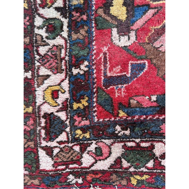 Mid-Century Distressed Mazlaghan Rug, 1940s For Sale - Image 12 of 18