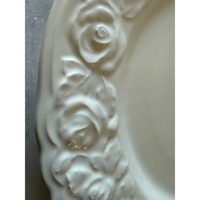Mid 20th Century Quadrifoglio Rose Embossed Plates - Set of 4 For Sale In Austin - Image 6 of 8