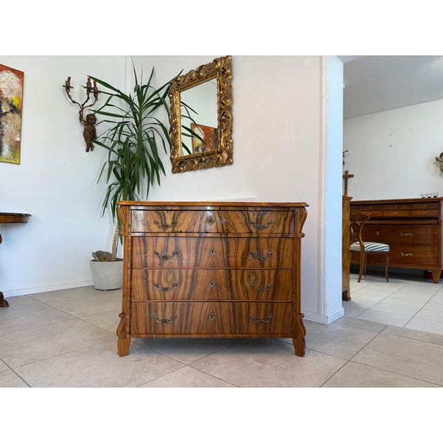 Biedermeier Walnut Veneered Chest of Drawers For Sale - Image 15 of 15