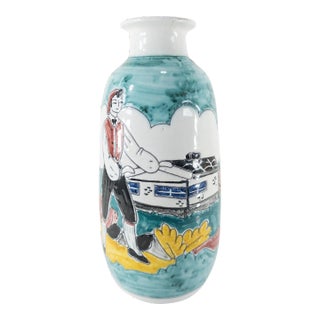 Mid-Century Norwegian Art Pottery Vase, Signed For Sale