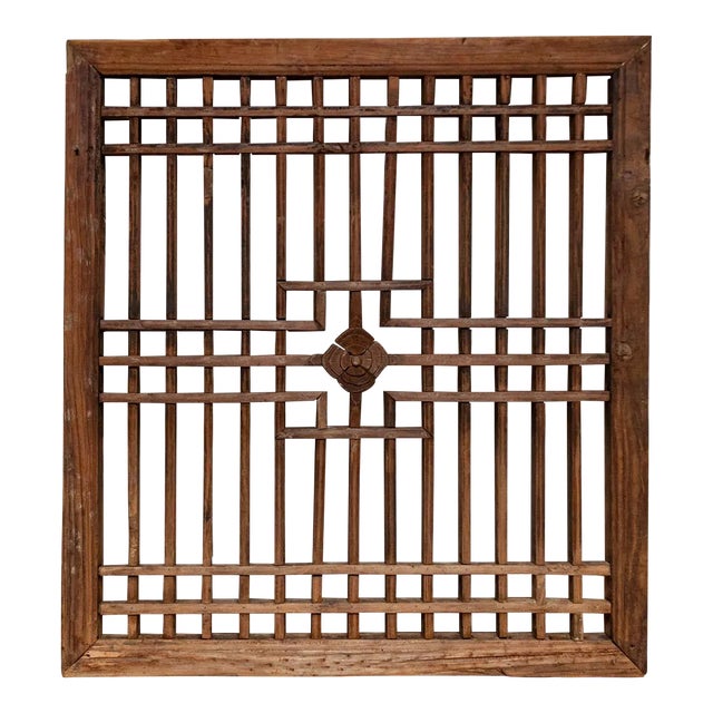 Noeri Asian Lattice Window Panel For Sale
