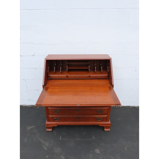 Maddox 1940s Solid Cherry Large Secretary Desk 6393 For Sale - Image 16 of 18