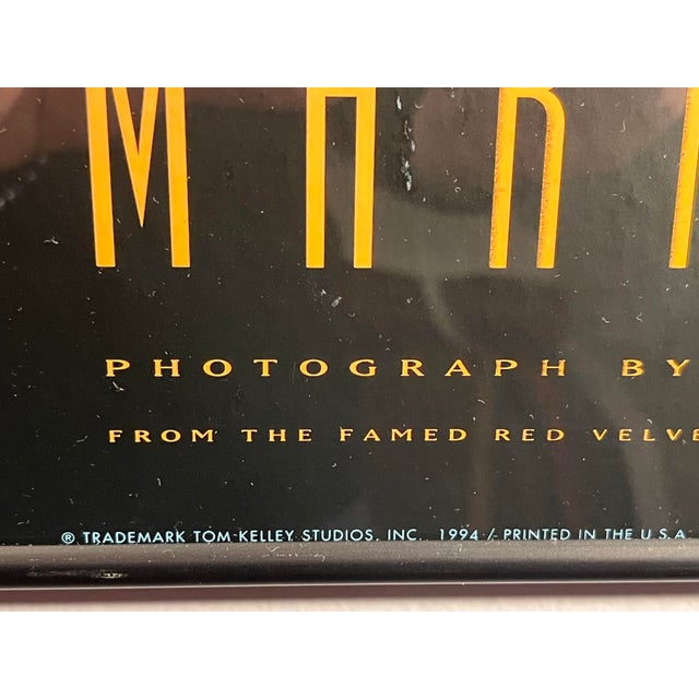 1994 Marilyn Monroe 'Nude Calendar' Poster by Tom Kelley, Framed 34" X 24" For Sale - Image 4 of 7