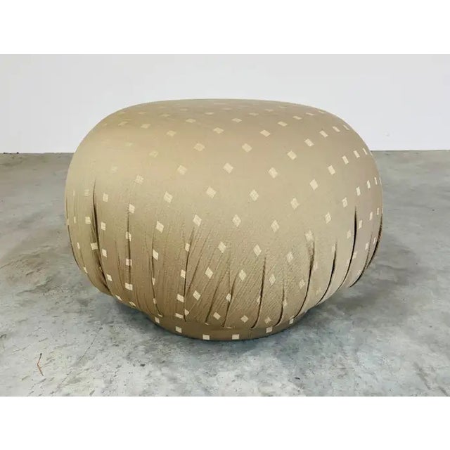 Modern Post-Modern Swivel Pouf Ottoman Attributed to Kagan for Directional 1980s For Sale - Image 3 of 5