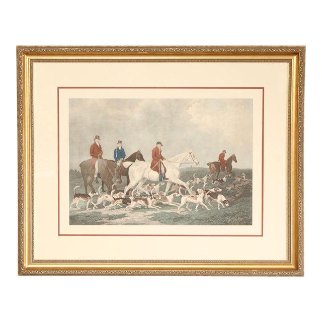 Richard Woodman Framed Engraving, 'The Earl of Derby's Stag Hounds' For Sale