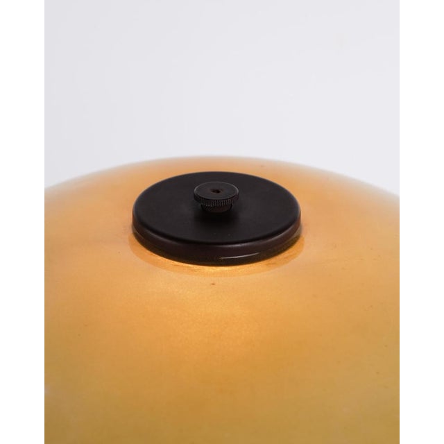 Glass PH 3/2 Table Lamp with Yellow Painted Shades by Poul Henningsen for Louis Poulsen, 1930s For Sale - Image 7 of 10