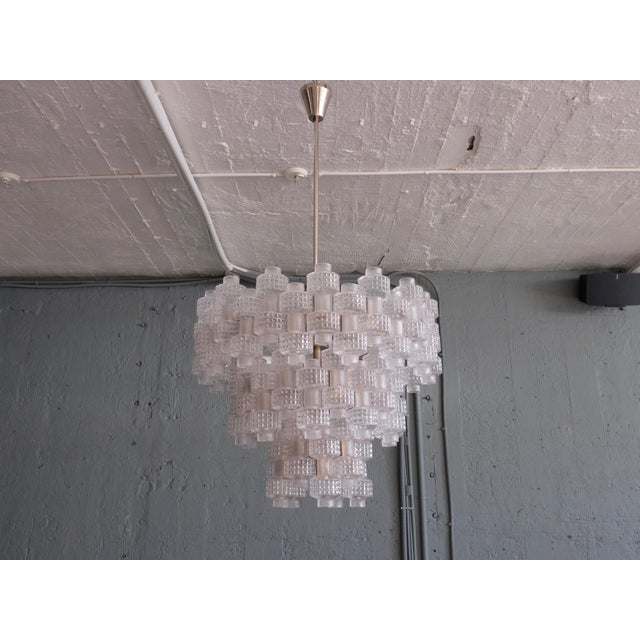 Large Festival Chandelier by Gert Nyström for Orrefors, 1960s For Sale - Image 11 of 11