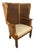 Ralph Lauren for Henredon Wicker Wingback Barrel Chair For Sale
