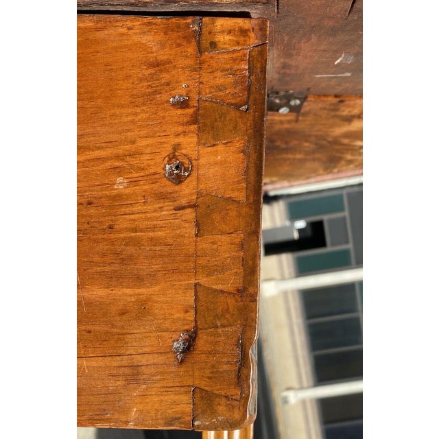18th Century Antique New England Chippendale Tiger Maple Drop Leaf Dining Table For Sale - Image 11 of 12