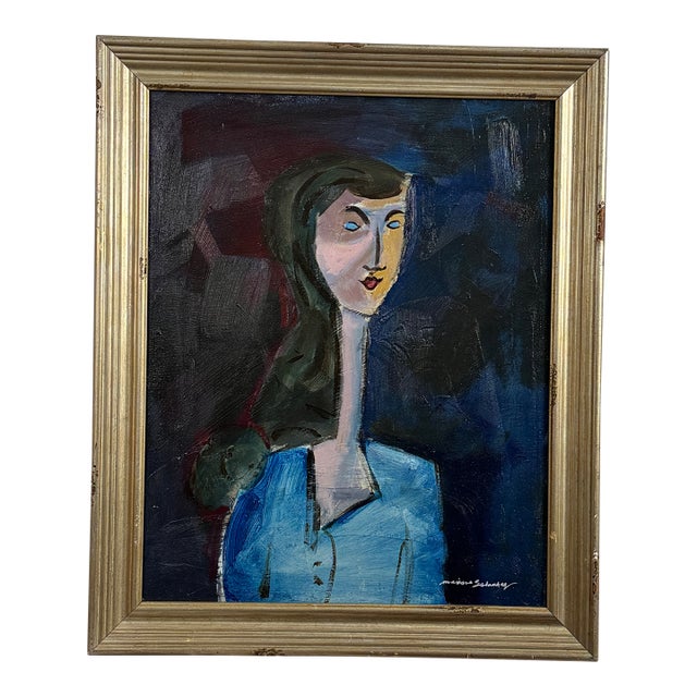 Maxine Estachy French Portrait Artist C 1950 For Sale