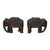 This pair of hand-carved elephant garden stools statues exudes a sense of grounded, ancient elegance. Crafted from a dark,...