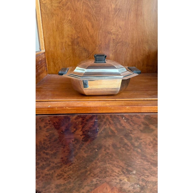Art Deco serving platter France 1930's , silver plated 25 x 23 x 13 cm Maker : Saglier Freres Paris I have official proof...
