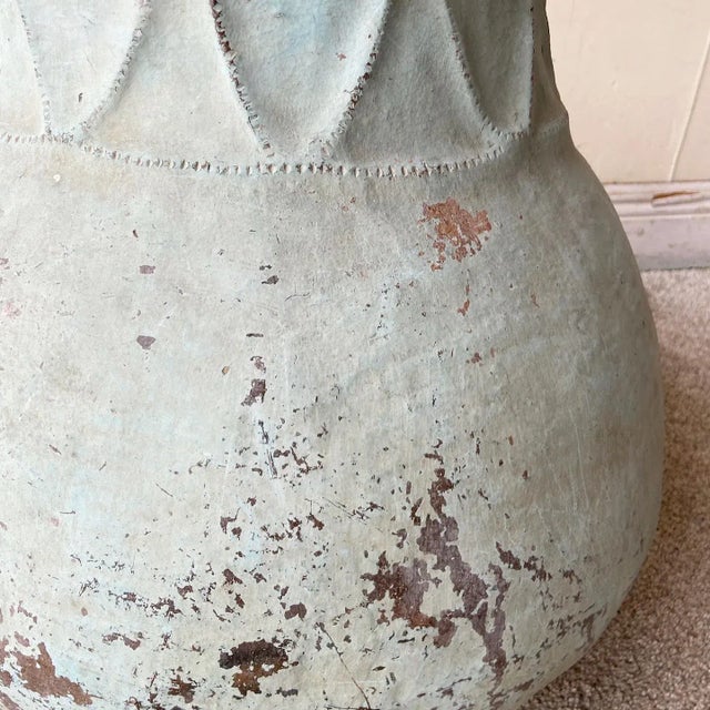 Sculpture Materials Vintage Colombian Hand Made Clay Water Jug/Container For Sale - Image 7 of 11