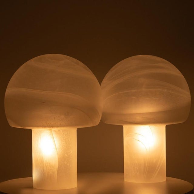 Mushroom Glass Table Lamp from Glashütte Limburg, 1970s For Sale - Image 17 of 18