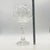 Glass Vintage Polish 24% Lead Crystal Candle Holder Goblet Hand Cut Diamond Pattern 9" For Sale - Image 7 of 11