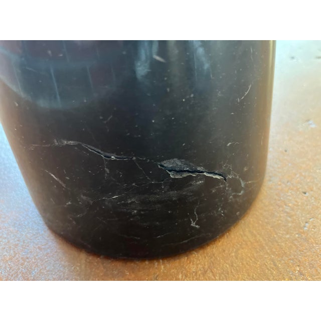 1980s Post Modern Marble and Glass Table For Sale - Image 4 of 6