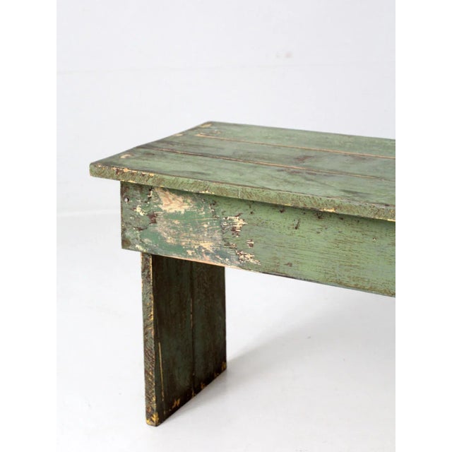 Antique Primitive Farmhouse Bench For Sale - Image 10 of 12