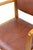 Vintage Italian Chairs in Mahogany Wood and Leather, 1950s, Set of 2 For Sale - Image 4 of 10