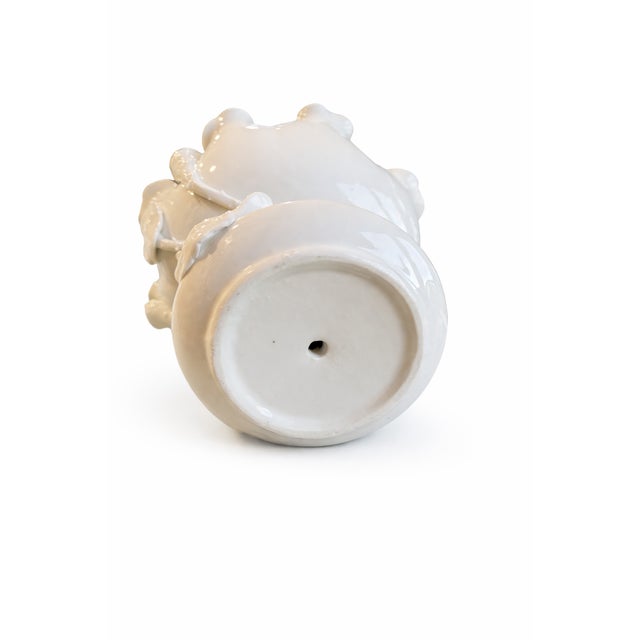 Vintage Blanc-De-Chine-Style White Porcelain Pedestal Compote For Sale In San Diego - Image 6 of 8