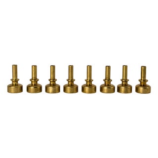 Brass Mini Candleholders by Hans-Agne Jakobsson, Sweden, 1950, Set of 8 For Sale