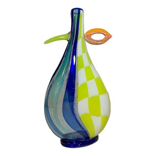 Huge Hand Blown Harry Stuart RPM Studio Centerpiece Vase Art Glass Sculpture For Sale