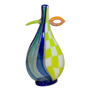 Huge Hand Blown Harry Stuart RPM Studio Centerpiece Vase Art Glass Sculpture