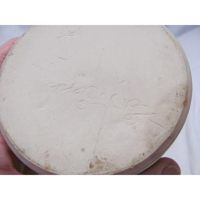 Mid-Century White and Brown Glaze Ikebana Vase For Sale In Providence - Image 6 of 11