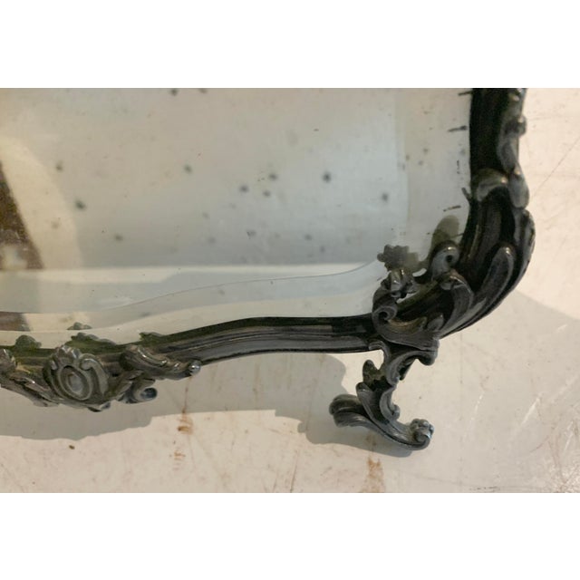 Silver Louis XV Style Silvered Bronze Table Mirror For Sale - Image 8 of 11