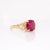 8cts Statement Madagascar Ruby Ring: Solid 14k Yellow Gold, Round 11mm For Sale - Image 4 of 7