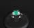 Modern Late 20th Century 0.96ct Gia Colombian Untreated No Oil Emerald & Diamond Platinum Ring Size 5.75 For Sale - Image 3 of 18