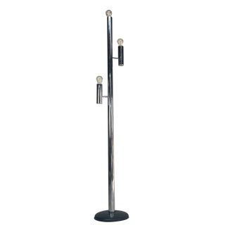Italian Tubular Chrome Floor Lamp from Reggiani, 1970s For Sale