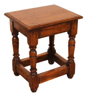 English Oak Stool, 19th Century