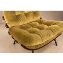Pair of Costela Armchairs in Brazilian Hardwood & Olive Mohair, Martin Eisler, Brazil, 1956 For Sale - Image 4 of 18