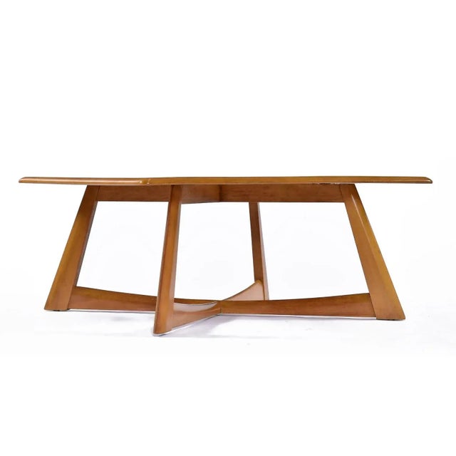 Restored Mid-Century Modern Heywood Wakefield 392 G Wheat Finish Coffee Table For Sale - Image 6 of 9