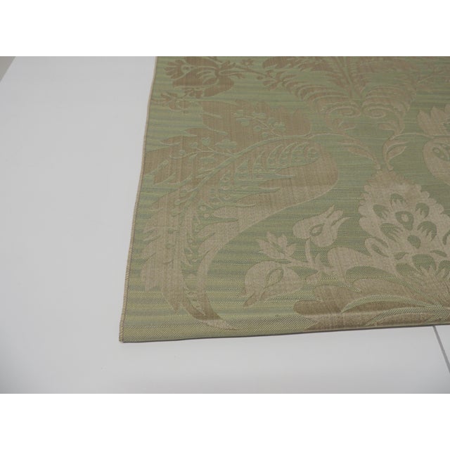Clarence House Vintage Clarence House Large Scale Celadon Fabric Panel For Sale - Image 4 of 5