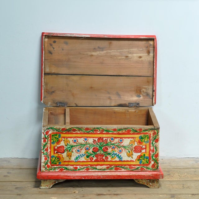 1930s Small Folk Art Chest, 1930 For Sale - Image 5 of 12