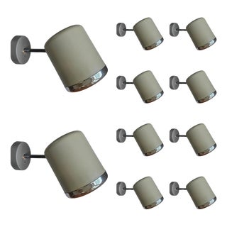 Mid-Century Modern Wall Lamps from Kinkeldey, Germany, 1970s, Set of 10 For Sale